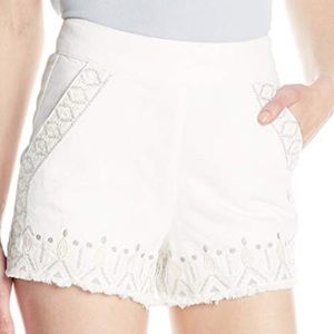 NWT Blank denim high waisted white denim shorts